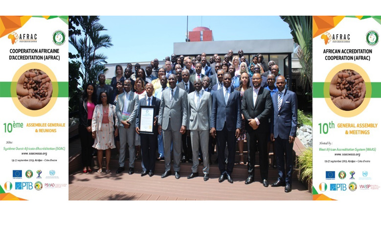 WAAS - The West African Accreditation System (SOAC) hosted, from 19 to 27 September 2019, in Abidjan, Côte d'Ivoire, the 10th General Assembly of the African Accreditation Cooperation (AFRAC), a first in Francophone West Africa