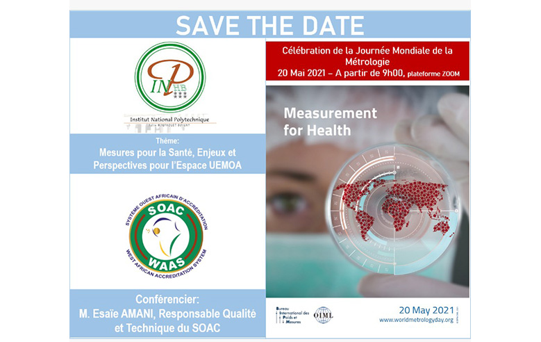 WAAS - SAVE THE DATE: 20 May 2021, SOAC National Metrology Day Celebration 