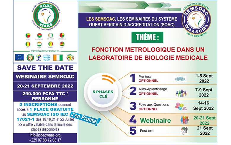 WAAS - Webinar from September 20 to 21, 2022 // Theme: "Metrological function in medical laboratories"